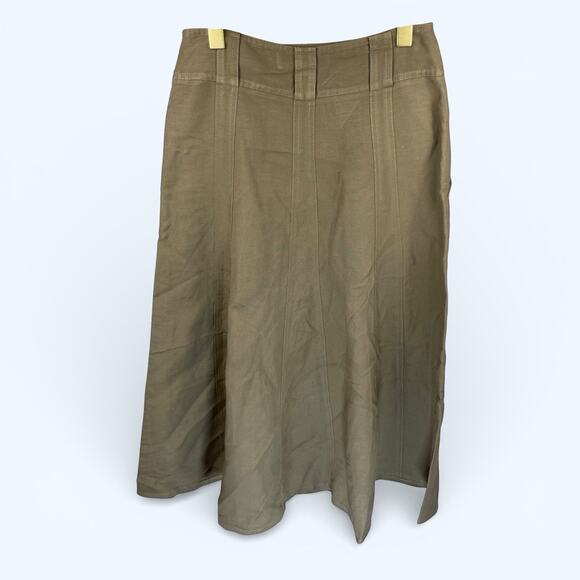 Kasper Women's Blazer Skirt Set Tan Linen-blend Blazer sz 6 Skirt sz 2 Petite - Picture 4 of 12